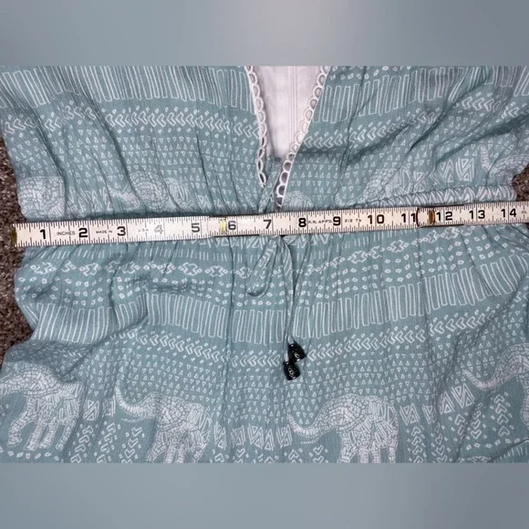 NWT MINKPINK Low V Cut Romper Zipper Back Elephant Pattern - Picture 10 of 14